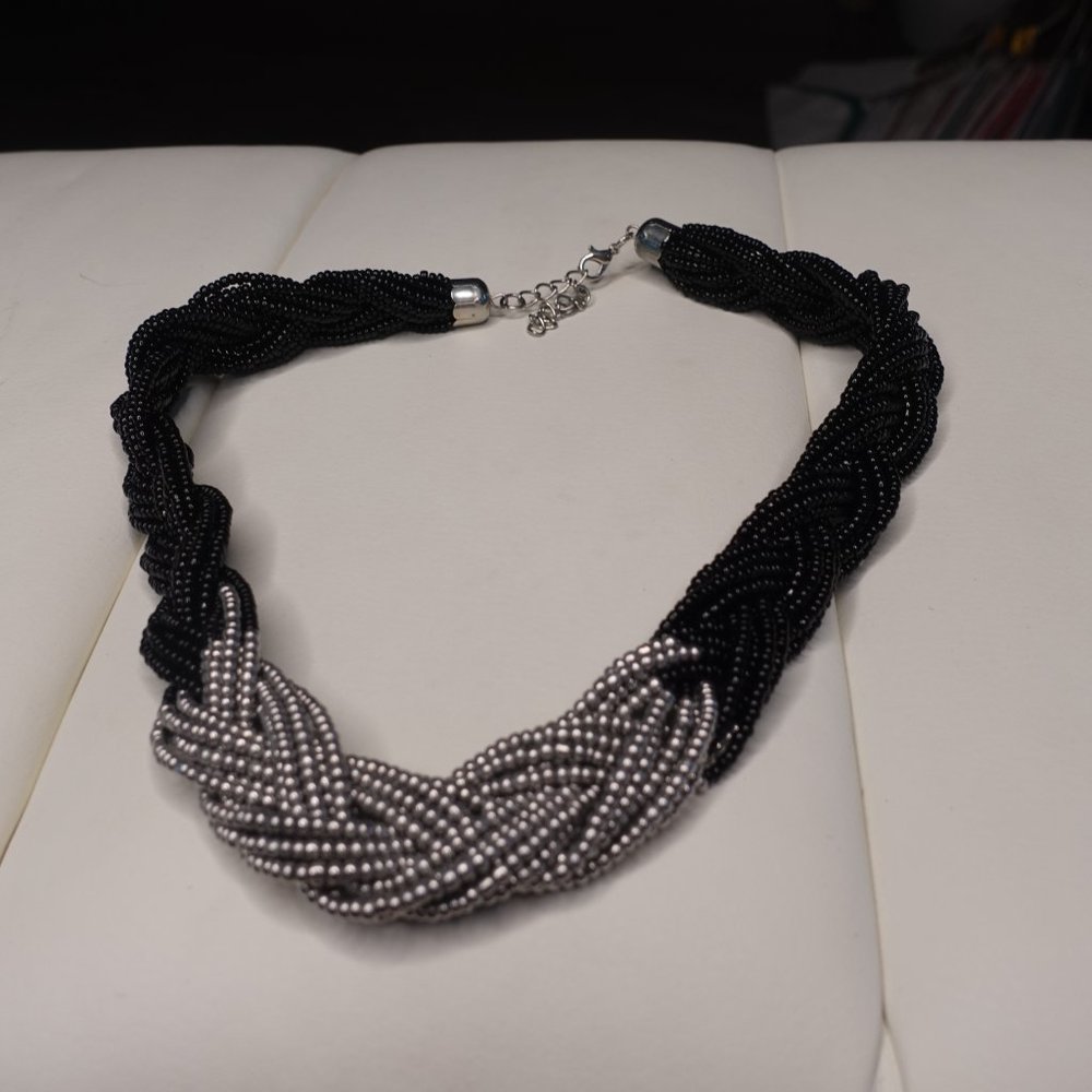 beaded necklace.